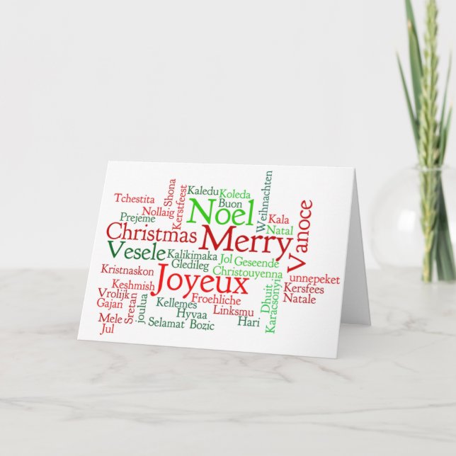 Wesołych Świąt ...! Merry Christmas in Polish wf Holiday Card (Front)