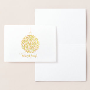 Wesołych Świąt Ornamentu Foil Card