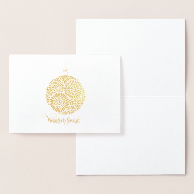 Wesołych Świąt Ornamentu Foil Card (Display)