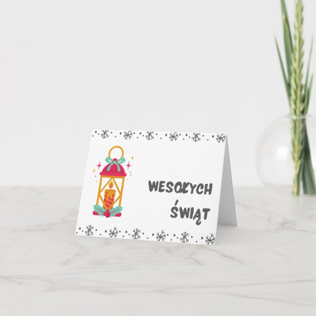 Wesołych Świąt Polish Christmas Card (Front)