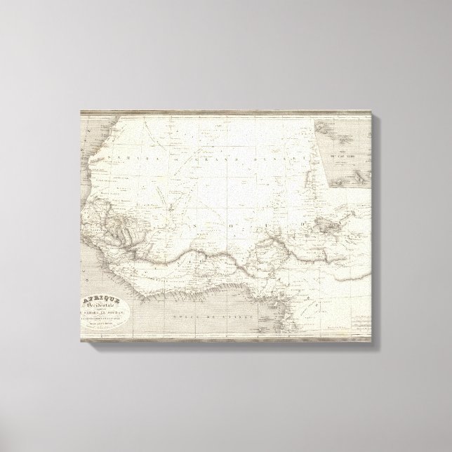 West Africa Map Canvas Print (Front)