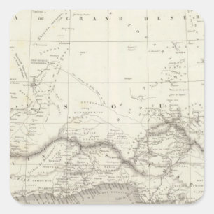West Africa Map Square Sticker