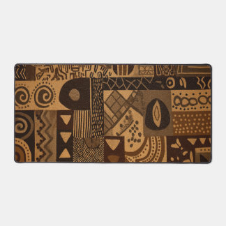 West African design elements in neutral colors Desk Mat