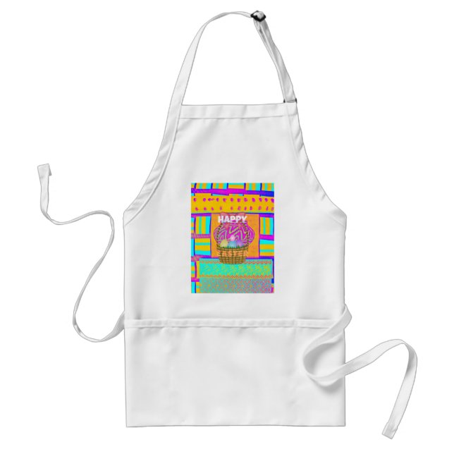 West African Inspired Easter Basket & Eggs Art  Standard Apron (Front)