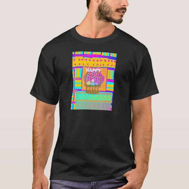 West African Inspired Easter Basket & Eggs Art  T-Shirt (Front)