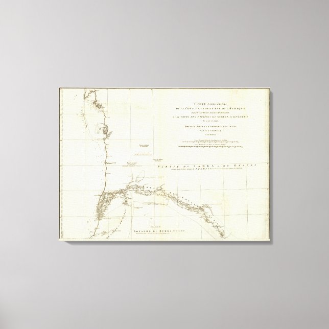 West African Map Canvas Print (Front)