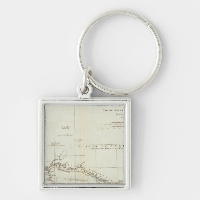 West African Map Key Ring (Front)