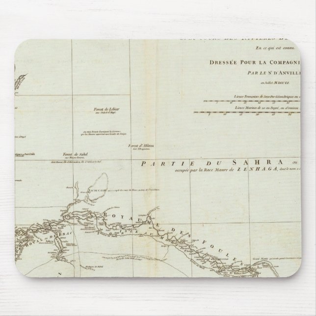 West African Map Mouse Mat (Front)