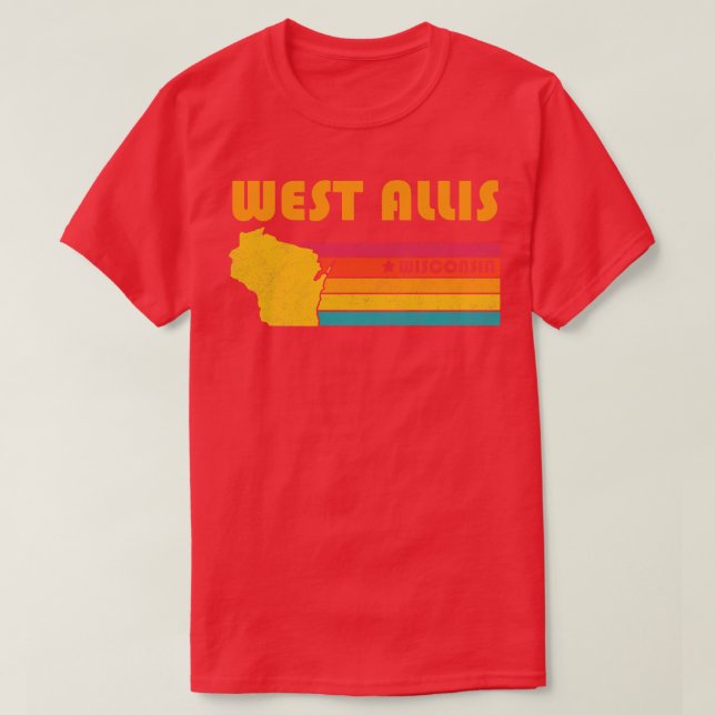 West Allis Wisconsin Vintage Distressed Souvenir T-Shirt (Design Front)