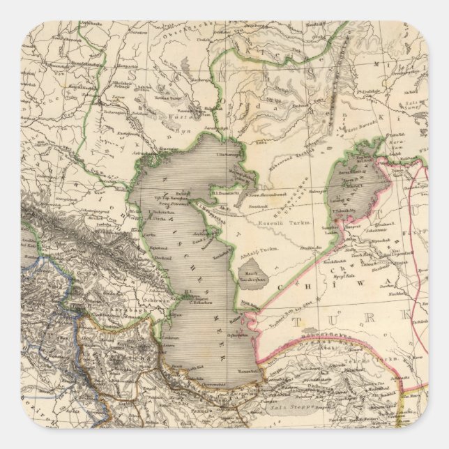 West Asia Square Sticker (Front)