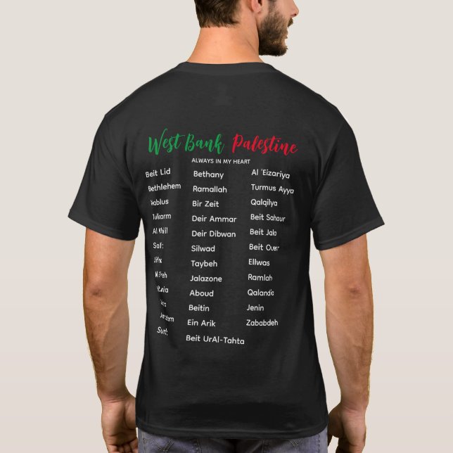West Bank Villages and Cities Long Sleeve T-Shirt (Back)