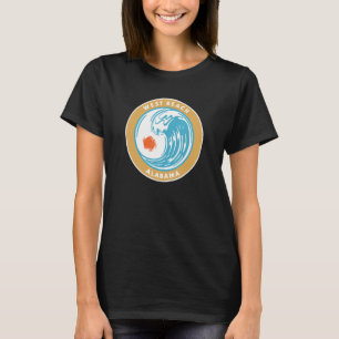 West Beach Alabama Al Beach Ocean Wave Vacation So T-Shirt