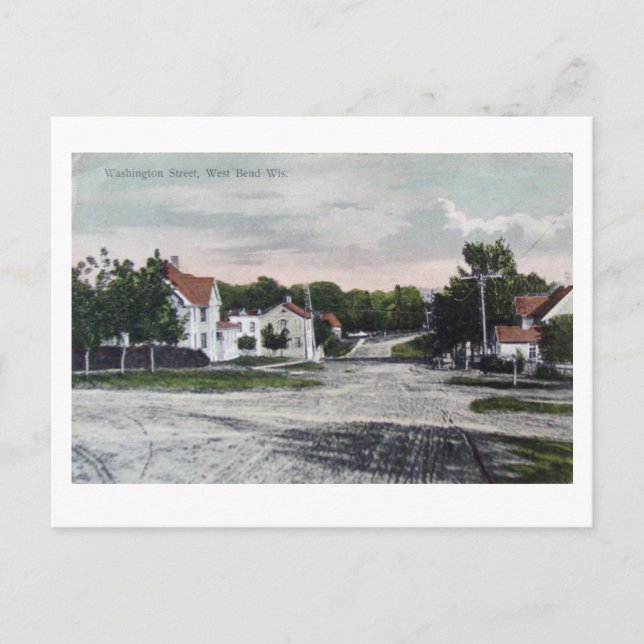 West Bend WI. Circa:1908 Postcard (Front)