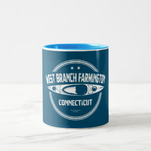 West Branch Farmington River Connecticut Kayaking Two-Tone Coffee Mug