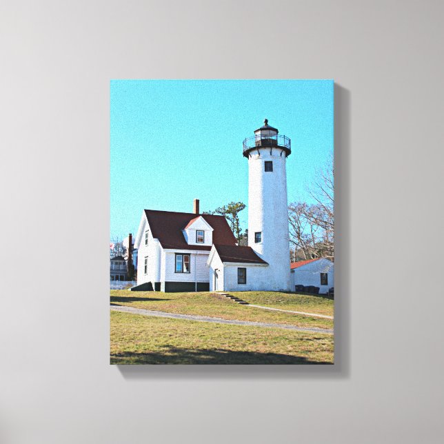 West Chop Lighthouse Marthas Vineyard Canvas Print (Front)
