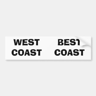 WEST COAST, BEST COAST BUMPER STICKER