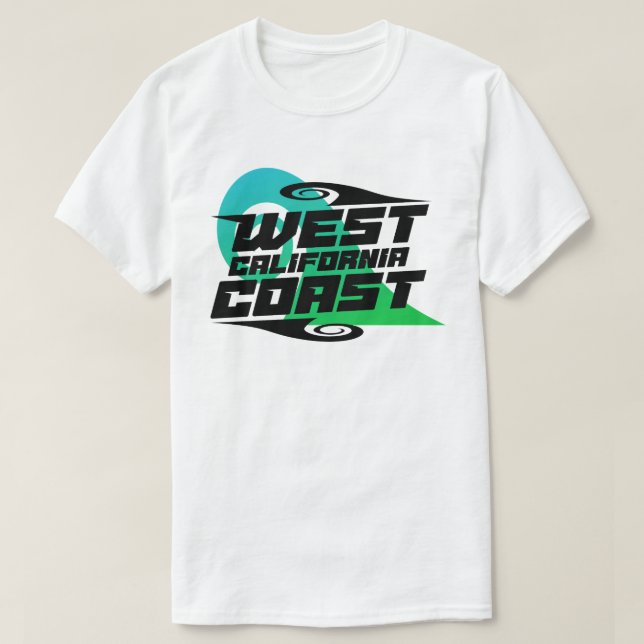 West coast california surf summer surfer T-Shirt (Design Front)