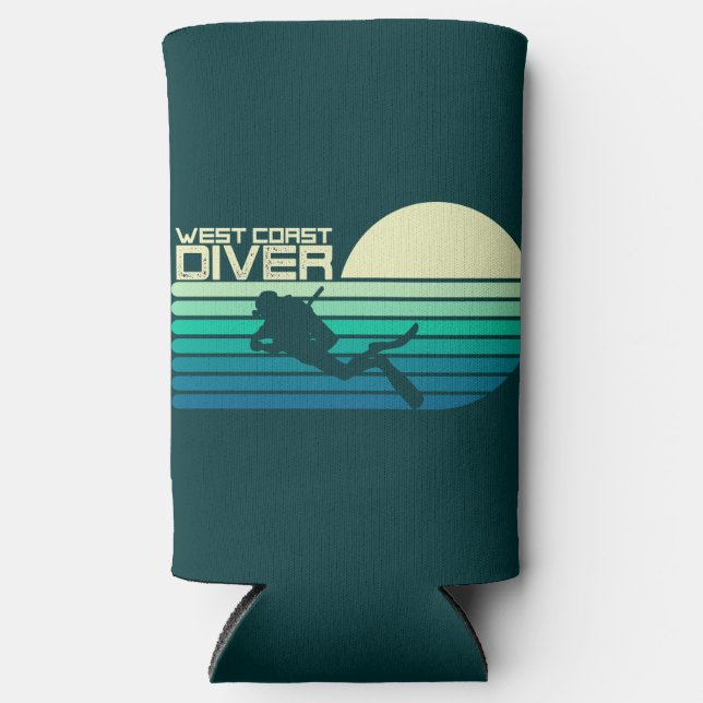 West Coast Diver SC Seltzer Can Cooler (Front)