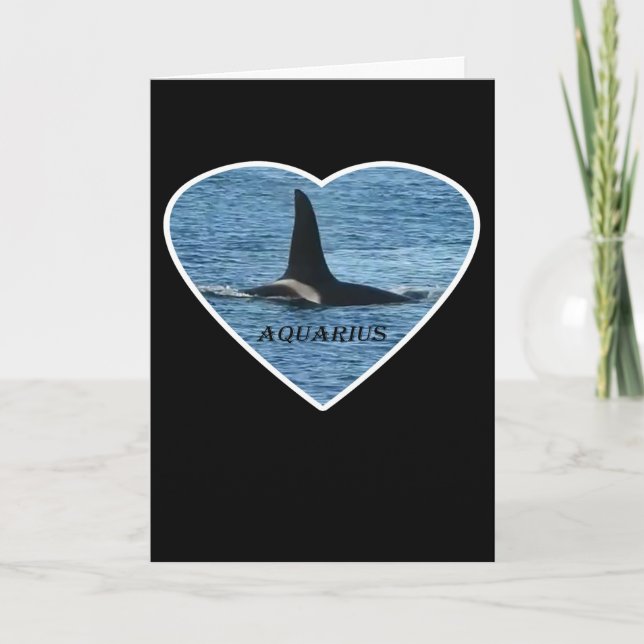 West Coast Killer Whale Aquarius Customisable Card (Front)
