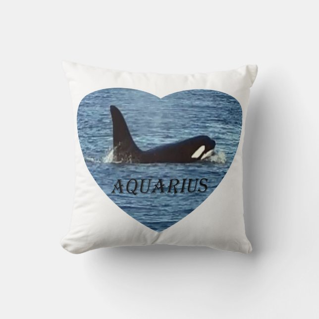 West Coast Killer Whale Aquarius Orca Customisable Cushion (Front)
