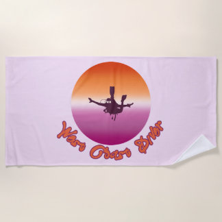 West Coast Lesbian Pride Diver Beach Towel