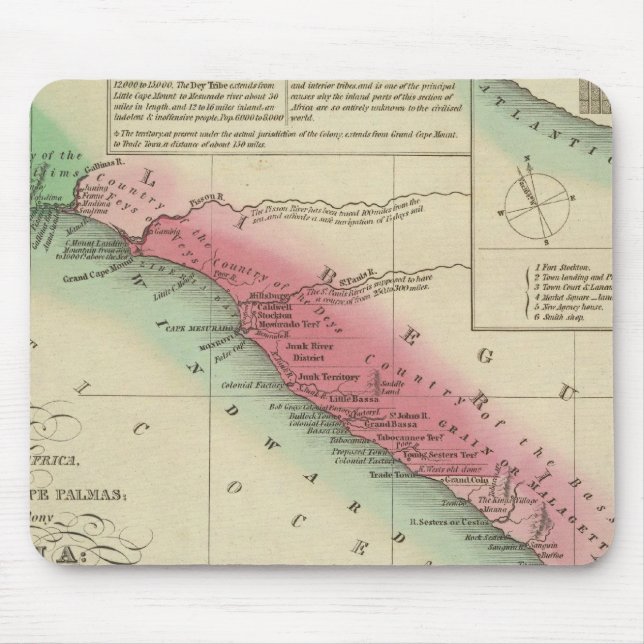 West Coast Of Africa, from Sierra Leone Mouse Mat (Front)