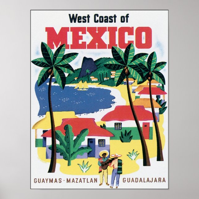 West Coast of Mexico Guaymas, Mazatlan, Guadalajar Poster (Front)