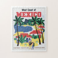 West Coast of Mexico Vintage Travel Poster Artwork