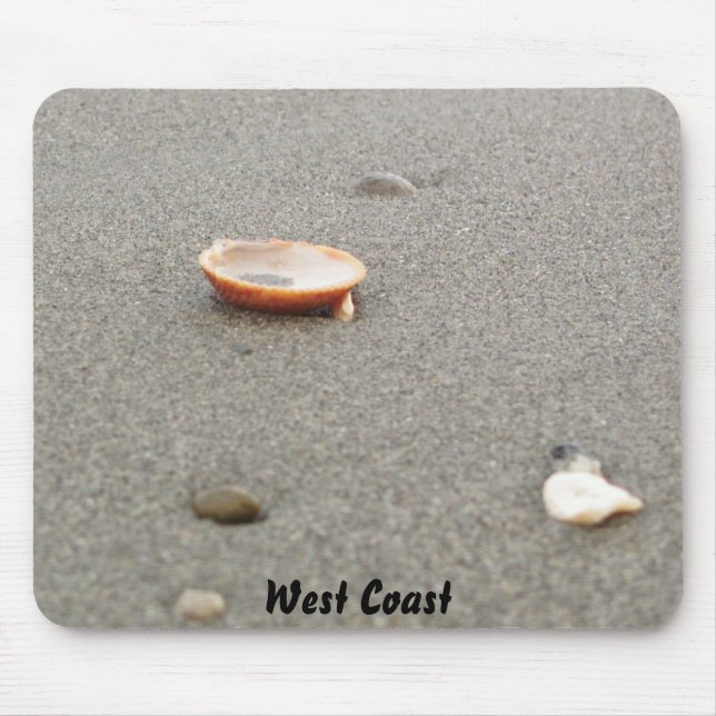 West Coast Shell on Beach Mouse Mat (Front)