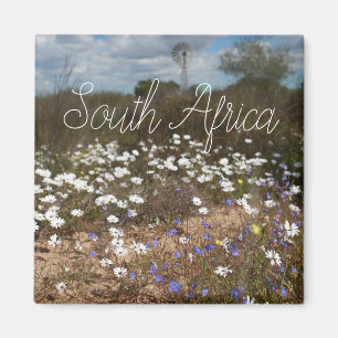 West Coast South Africa Wild Flowers Wind Pump ZA Magnet