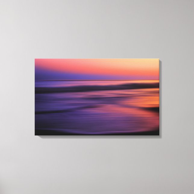 West Coast Sunset Ocean Abstract Canvas Print (Front)