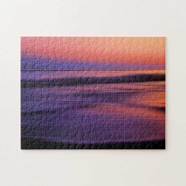 West Coast Sunset Ocean Abstract Jigsaw Puzzle (Horizontal)