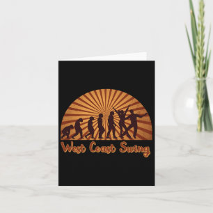 West Coast Swing Dance Party Design For Dancers  Card