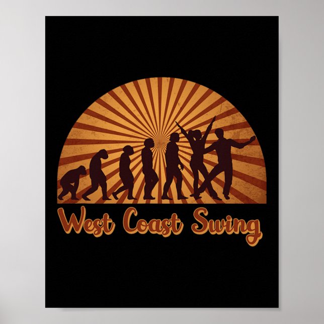 West Coast Swing Dance Party Design For Dancers  Poster (Front)