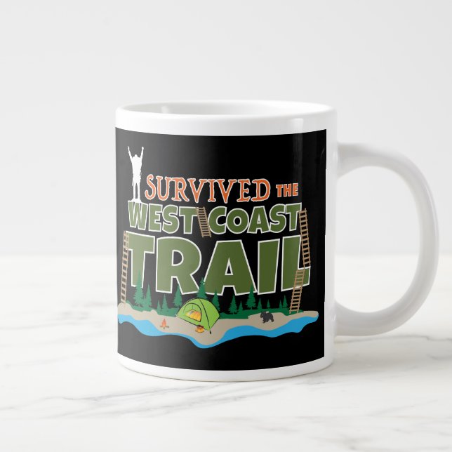 West Coast Trail, I Survived the West Coast Trail Large Coffee Mug (Right)