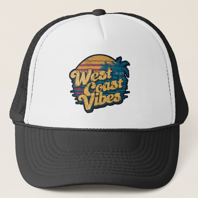 West Coast Vibes Trucker Hat (Front)