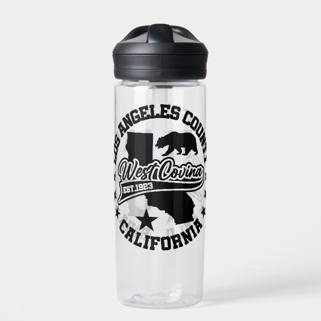 West Covina,California Water Bottle (Front)