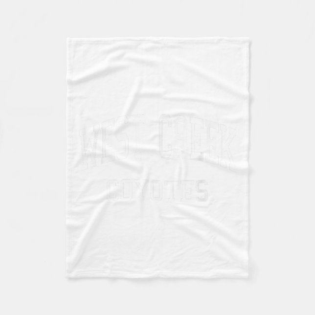 West Creek High School Hs Clarksville Tn Retro Spo Fleece Blanket (Front)