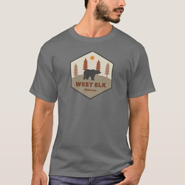 West Elk Wilderness Colorado Bear T-Shirt (Front)