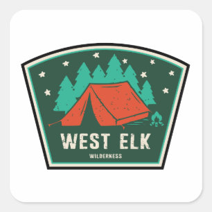 West Elk Wilderness Colorado Camping Square Sticker