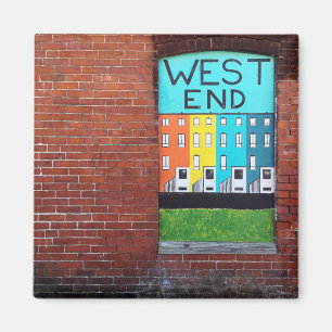 west end city wall art magnet