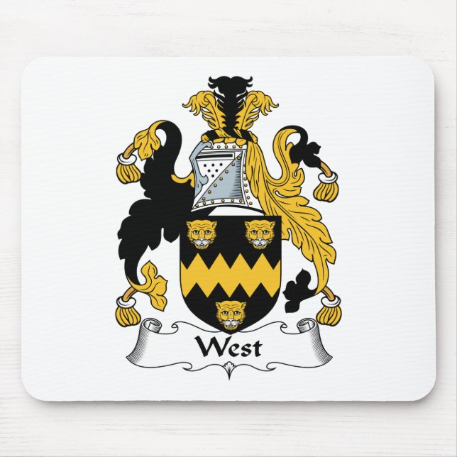 West Family Crest Mouse Mat (Front)