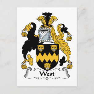 West Family Crest Postcard