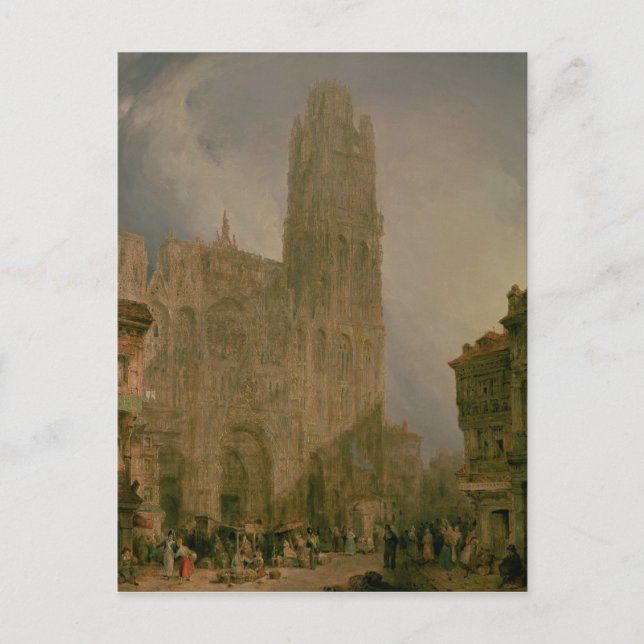 West Front of Notre Dame, Rouen Postcard (Front)