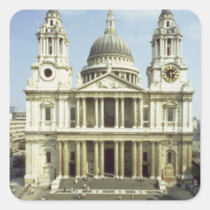 West front of St. Paul's Cathedral, designed by Si Square Sticker