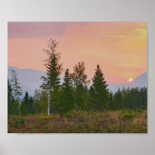 West Glacier, Montana, Sunrise Poster