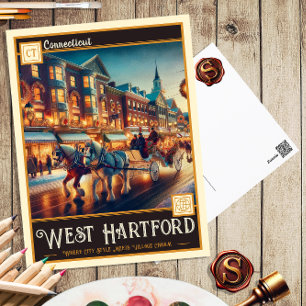 West Hartford, Connecticut   Vintage Postcard