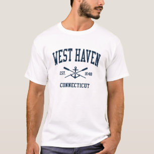 West Haven CT Vintage Navy Crossed Oars & Anchor T-Shirt