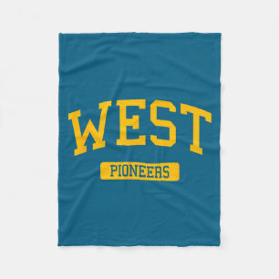 West high school hs wichita ks varsity sports fleece blanket