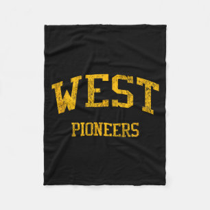 West High School Hs Wichita Ks Vintage Srts Fleece Blanket